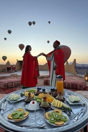 Marrakech hot air balloon breakfast and certificate